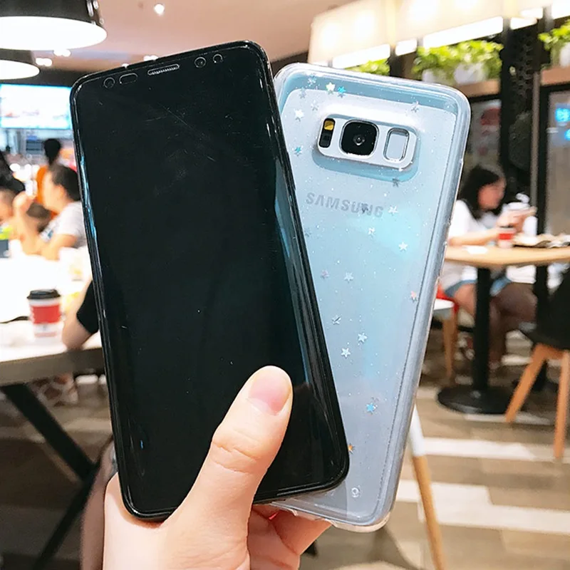 S8Plus чехол для Samsung Galaxy S8 S9 Plus блестящие мягкие чехлы со звездами Note 9 S7 Edge Тонкий Note9