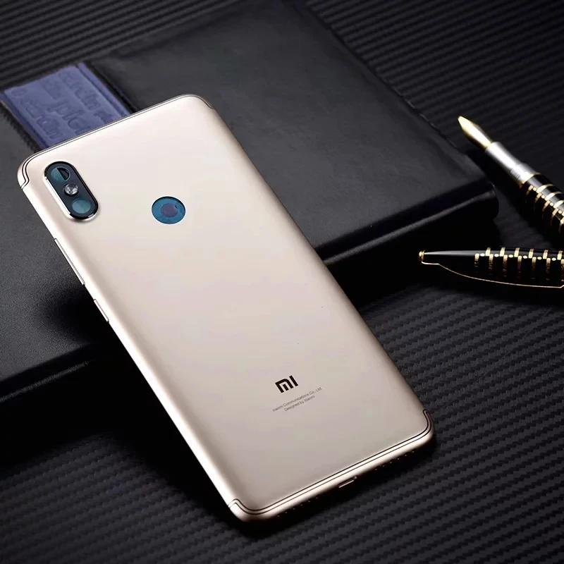 Золотистый RedmiS2 S 2 Корпус для Xiaomi Redmi S2 Батарейная дверь задняя крышка пластик запасные части+ кнопки объектив камеры - Цвет: Золотистый