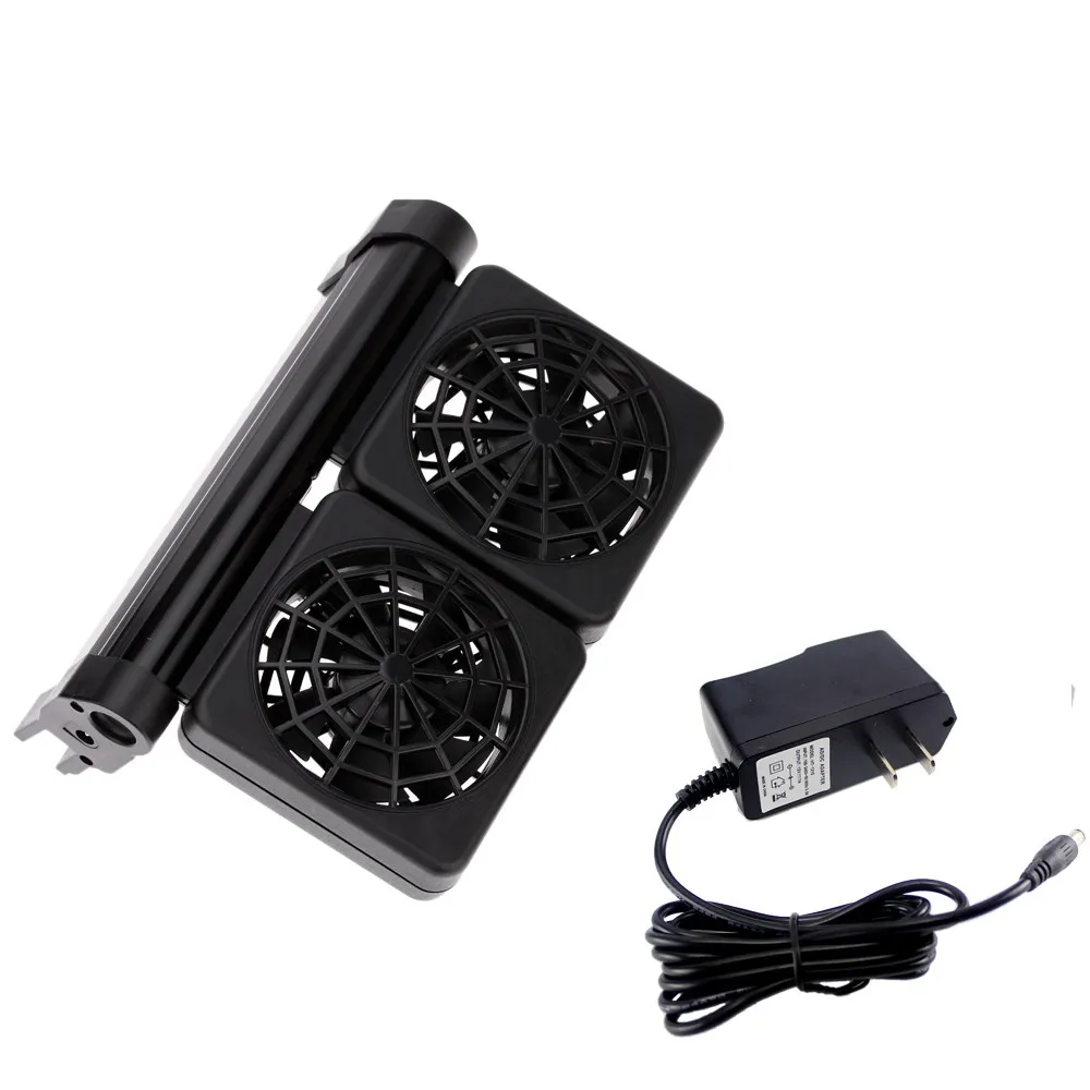 US Plug 2 вентилятора Вентилятор охлаждения аквариума аквариум охладитель