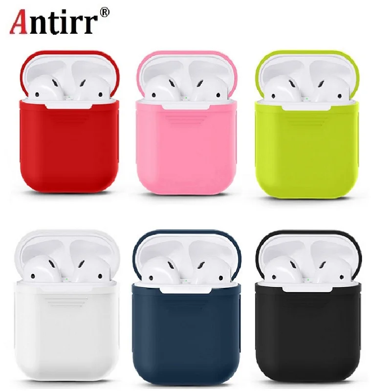 Мягкий силиконовый чехол для Airpods воздуха стручки противоударный наушники