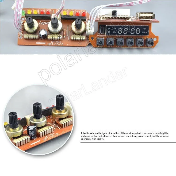 Горячий 12V Мини Автомобильный Hi-Fi Цифровой LPV9S USB FM CD SD DVD MP3 цифровой усилитель