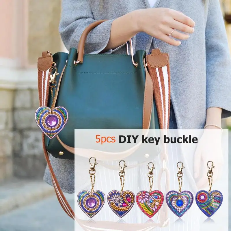 5 шт. DIY алмазная живопись брелок полная выкладка дорожная сумка с красивыми