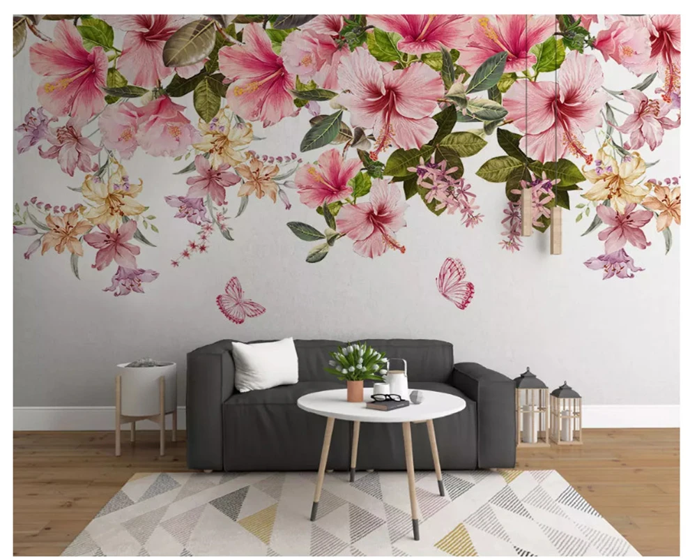 Современный высококачественный стерео 3d обои ручной работы маленький свежий