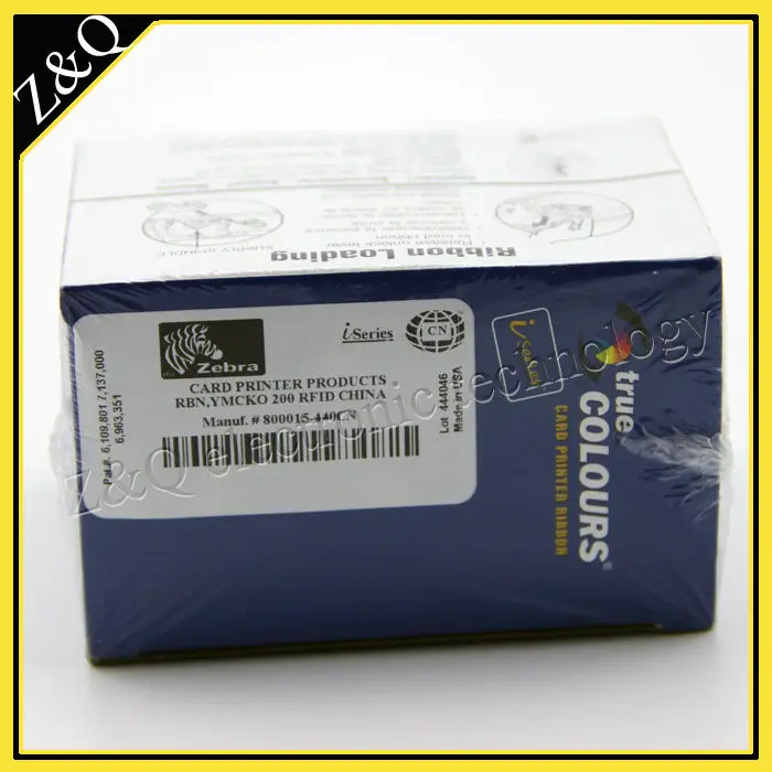 Зебра оригинальный 800015-440cn YMCKO цветной принтер лента для Zebra принтеров: P310i P320i P330i