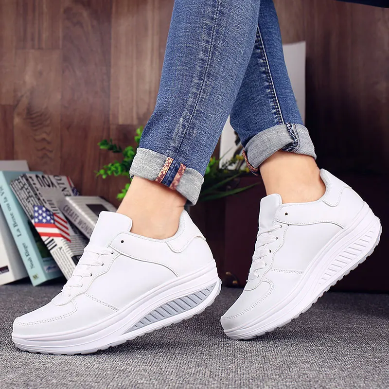 Летние кроссовки; женские кроссовки; Basket Femme tenis feminino; обувь на танкетке; женские белые кроссовки; черные; zapatos de mujer