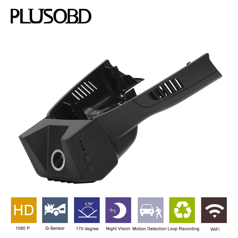Plusobd специальные Wi-Fi Видеорегистраторы для автомобилей для Benz W176 Full HD 1080 P видео Регистраторы регистраторы H264 цикл Запись с алюминиевый сплав