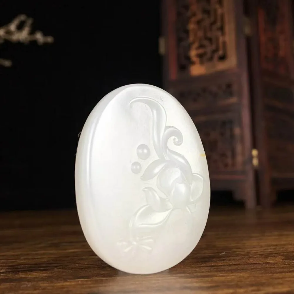 J29#Hetian jade white pendant quality and moist | Украшения и аксессуары