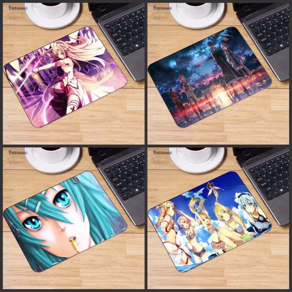 Yuzuoan Sword Art Online японская аниме настенная Силиконовая накладка для мыши Размер игры
