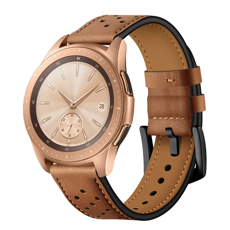 Кожаный ремешок для samsung Galaxy Watch 46 мм 42 мм gear S3 frontier/Классический 22 мм/20 мм браслет на запястье amazfit bip/bip 2