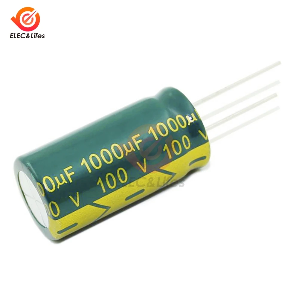 100 шт./лот электролитический конденсатор с алюминиевой крышкой, 100V 250V 400V 450V 22 мкФ 47 мкФ 68 мкФ 100 мкФ 220 мкФ 330 мкФ 470 мкФ 1000 мкФ высокое частоте низкое сопротивление