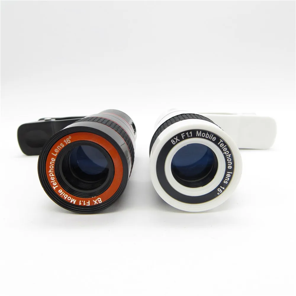 Универсальный телескоп с оптическим зумом 8X зажим для объектива камеры