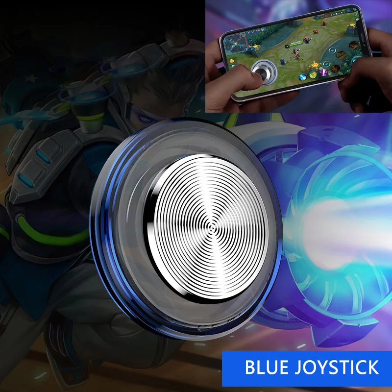 blue UKKUER мобильная игра огненная металлическая кнопка Aim ключ для Android Iphone универсальный игровой триггер для мобильных телефонов джойстик шутер контроллер - Цвет: blue