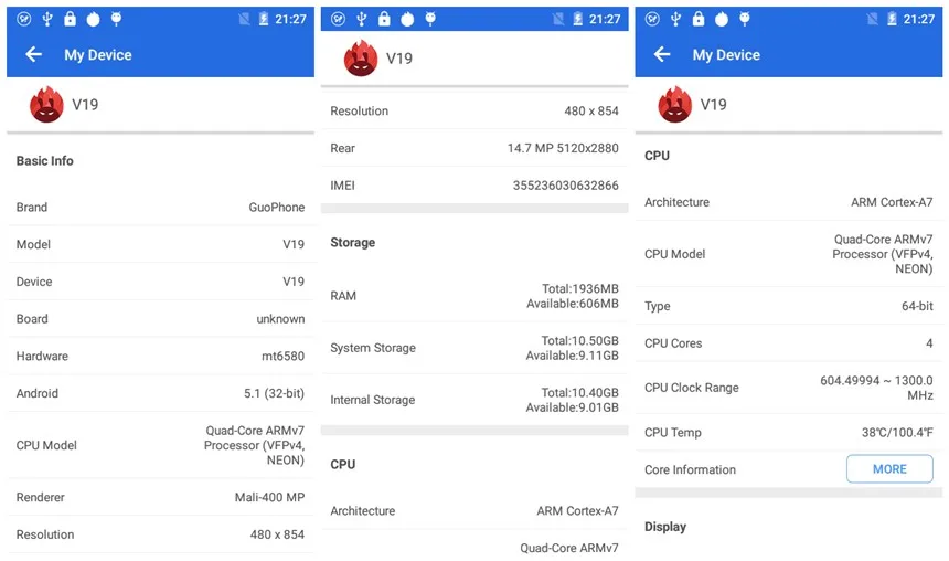 Guophone V19 3g смартфон 4,5 дюймов Android 5,1 IP68 водонепроницаемый пылезащитный и ударопрочный MTK6580 четырехъядерный процессор 2 Гб ram 16 Гб rom