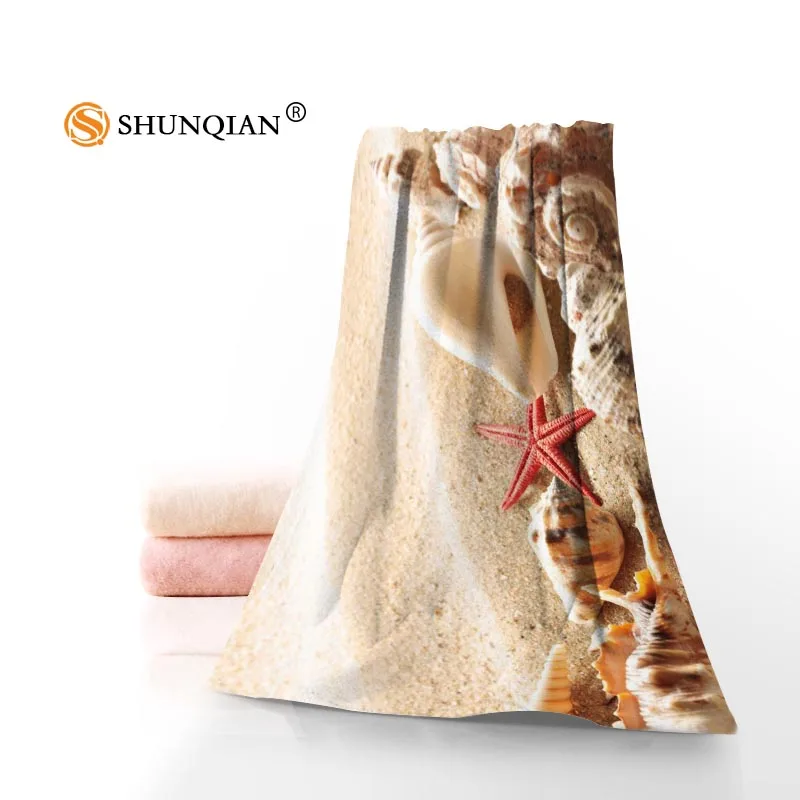 Новый пользовательский Пляж оболочки полотенце с принтом Хлопковое