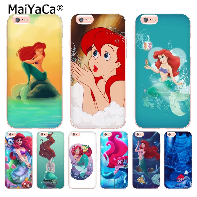 MaiYaCa Русалочка прозрачный мягкий ТПУ чехол для телефона чехол для iPhone 8 7 6S Plus X 10 5S SE xs чехол для MAX XR Coque Shell
