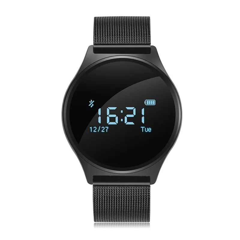 Лучшие продажи монитор сна умный фитнес Золотой bp hr Smartband умные часы Управление камерой сенсорный экран браслет Поддержка ios - Цвет: black metal