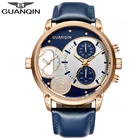 Мужские наручные часы GUANQIN, Кварцевые водонепроницаемые часы с хронографом, Millisecond, спортивные часы, 2021