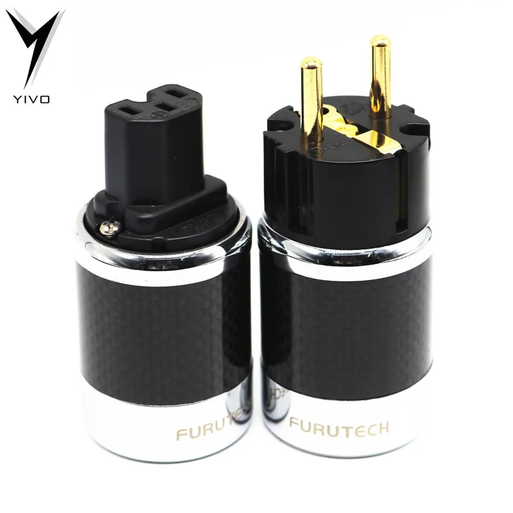 YIVO аудио Hi end HIFI углеродное волокно позолоченный Чистая медь переменного тока