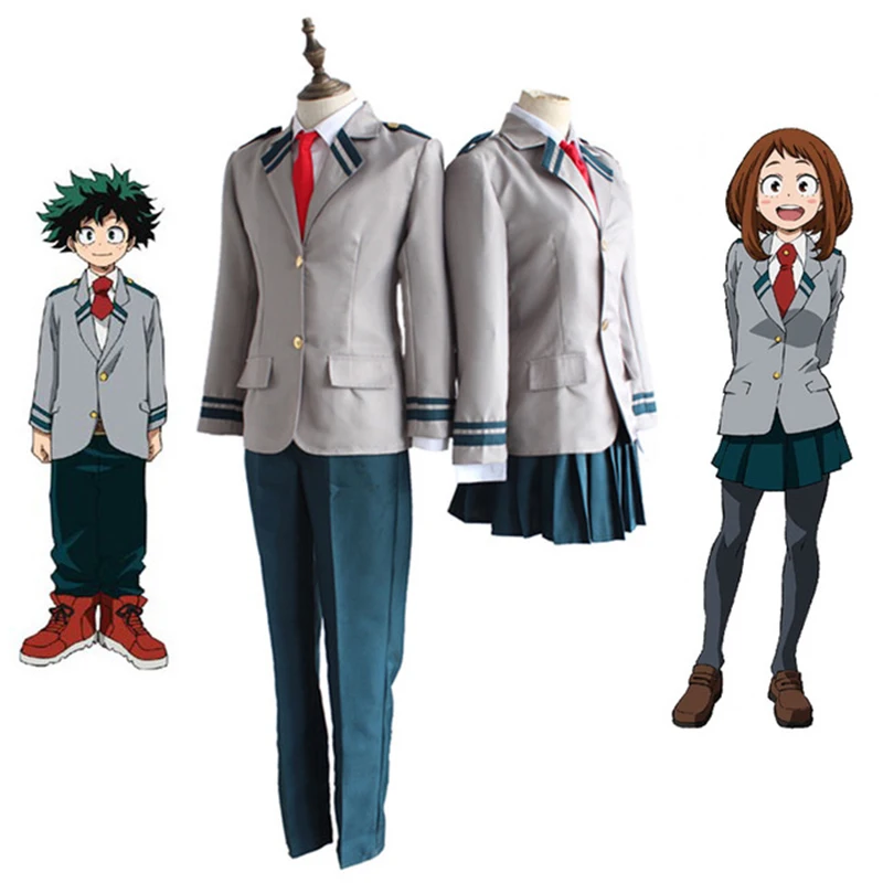 OCHACO URARAKA Midoriya Izuku костюм для косплея Boku no Hero academic AsuiTsuyu Yaoyorozu Momo школьная форма My | - Фото №1