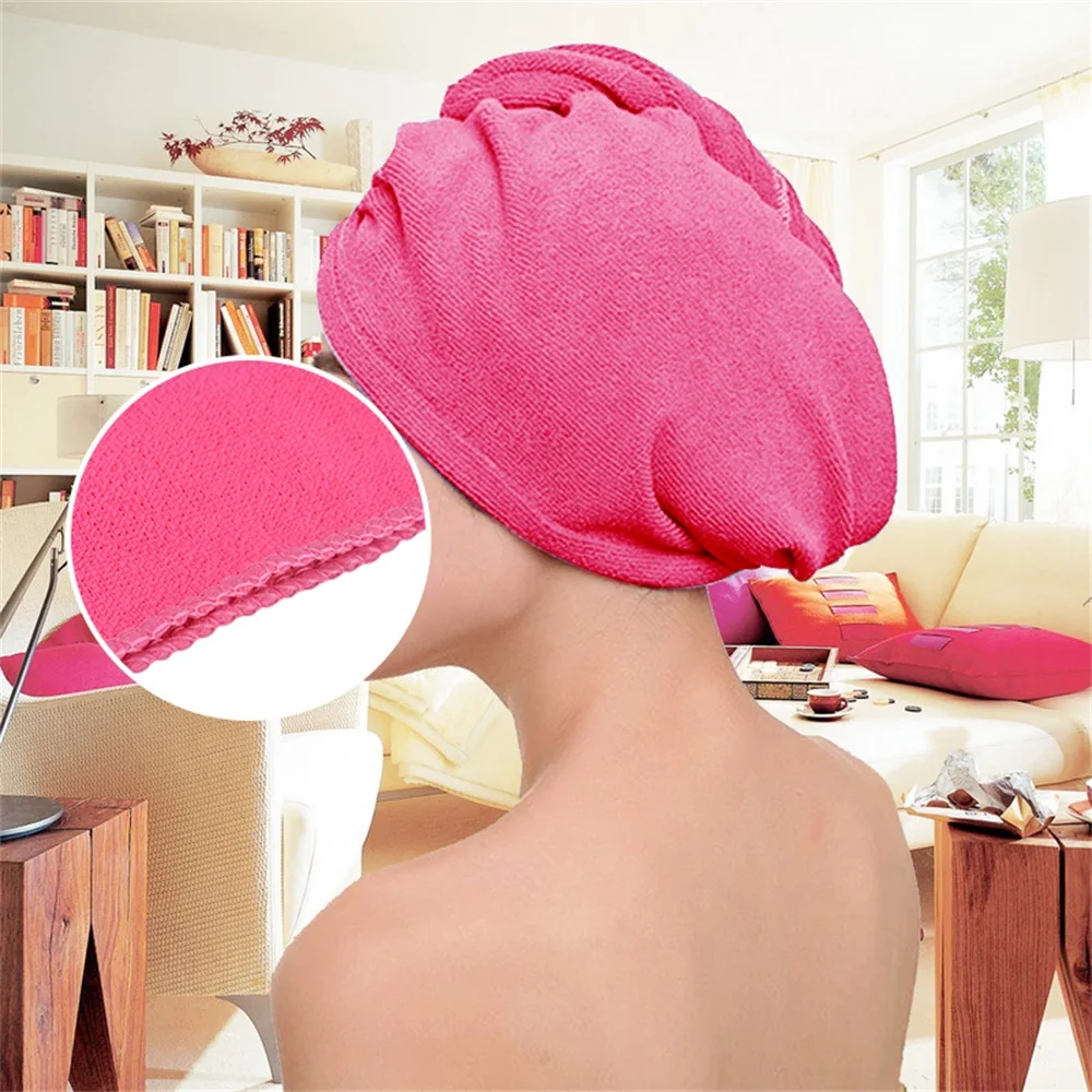 pink Женские полотенца из микрофибры для ванной комнаты, полотенце для волос, банное полотенце для взрослых, toallas servitte de bain recznik handdoeken - Цвет: pink