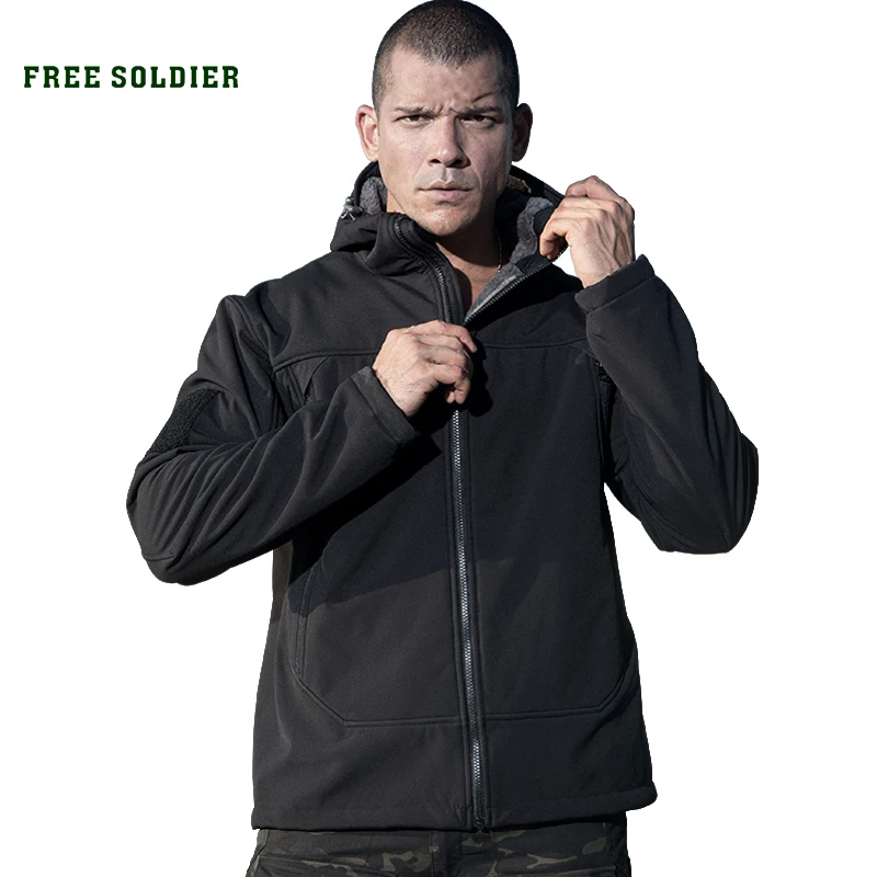 FREE SOLDIER Спортивная военно походная теплая мужская куртка на флисе|cloth military|cloth