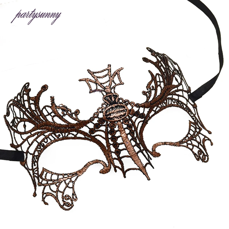 PF большой паук пикантные Маска для карнавала Хэллоуин верхняя половина лица