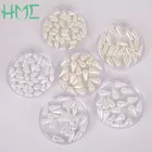 Круглые бусины с имитацией жемчуга Ivoy, 6x10 мм, 6x14 мм, 8х14 мм, белые бусины из АБС-пластика для ювелирных изделий, Лидер продаж