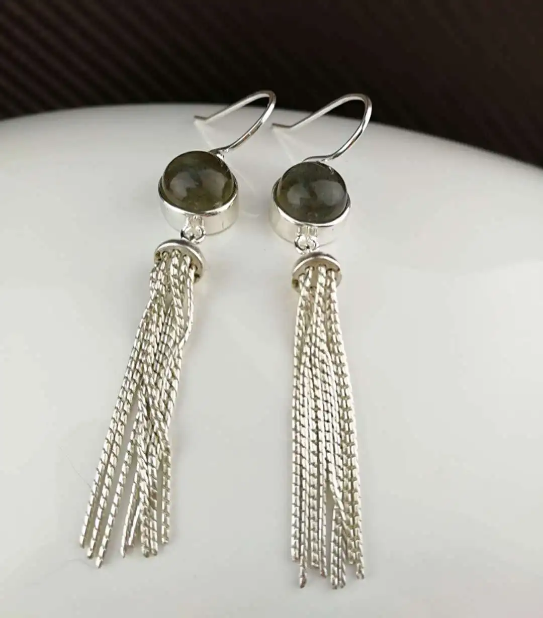 Серьги из чистого серебра S925 оригинальные модные длинные серьги с кисточками