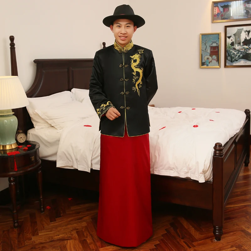 2018 Весна и лето Специальное модное шоу Китайский Мужской традиционный костюм