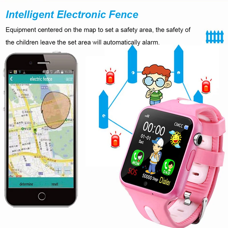Детские умные часы детей V5K GPS местоположение спорт ребенок SmartWatch
