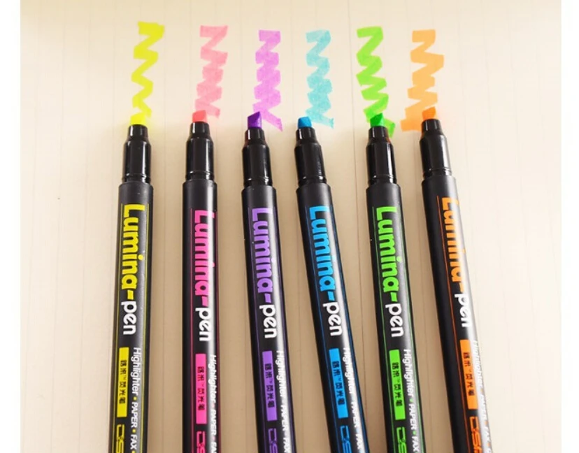 

6 color can be chosen , good quality highlighter , drawing colorful marker pen / mark pen for painting , permanent marker