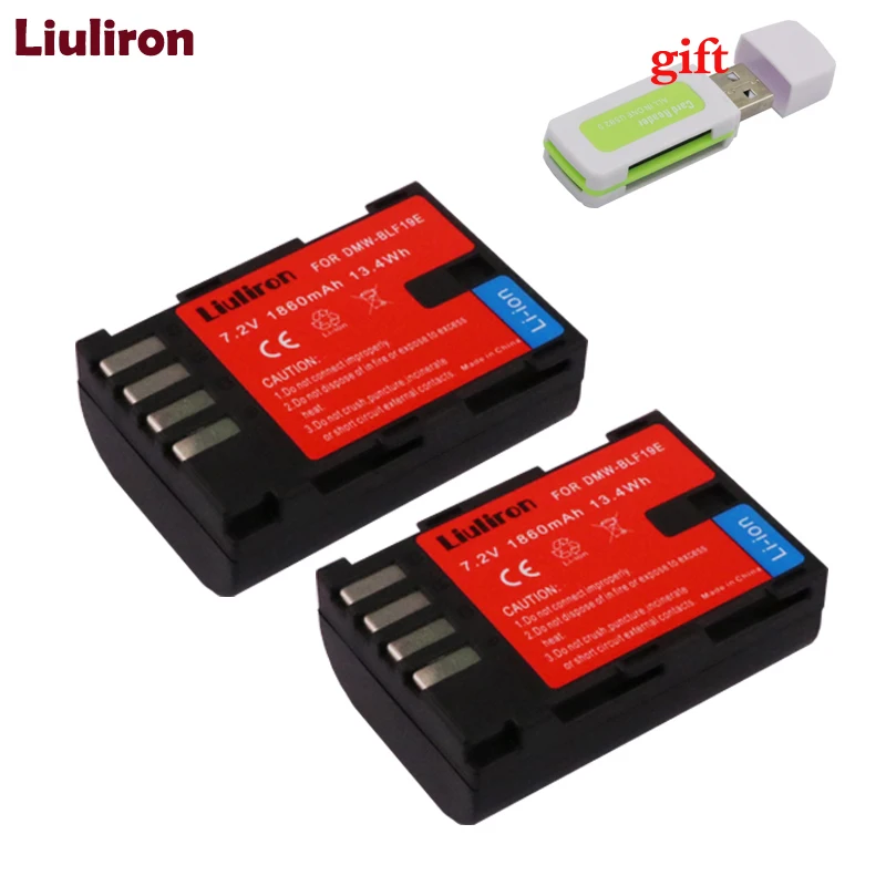 2battery DMW-BLF19 DMW-BLF19E DMW-BLF19PP BLF19 BLF19E BLF19PP Батарея для цифрового фотоаппарата Panasonic Lumix GH3 GH4 GH5 DMC-GH3 DMC-GH4 DMC-GH5 Камера - Цвет: 2battery