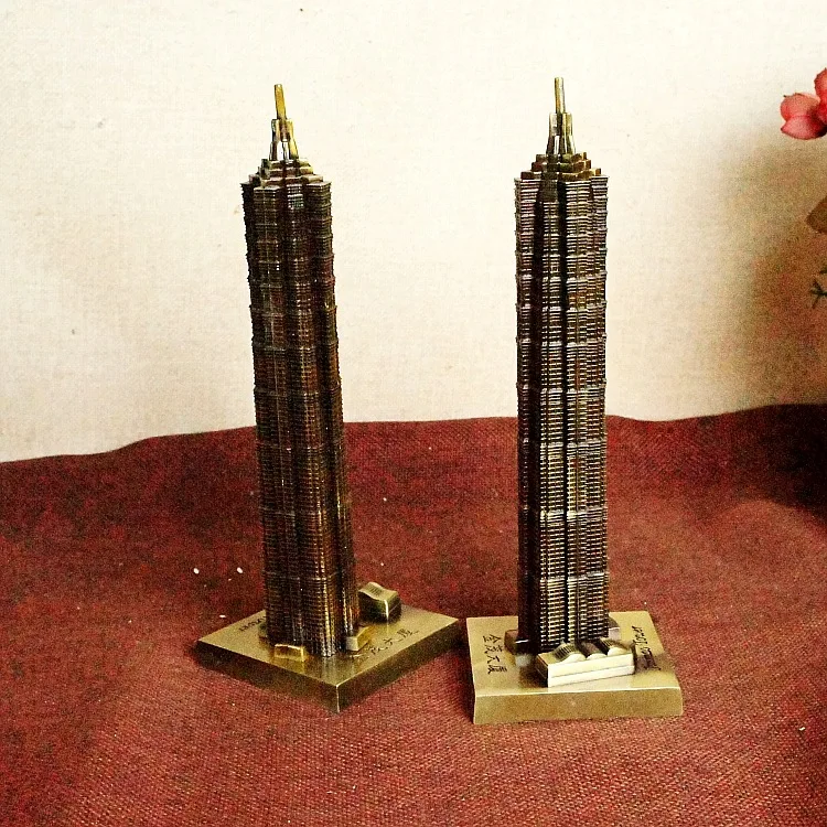 Alloy Shanghai Global Center Jinmao Building Model Figurine World Famous Landmark Architecture For Home Accessories Souvenirs | Дом и сад
