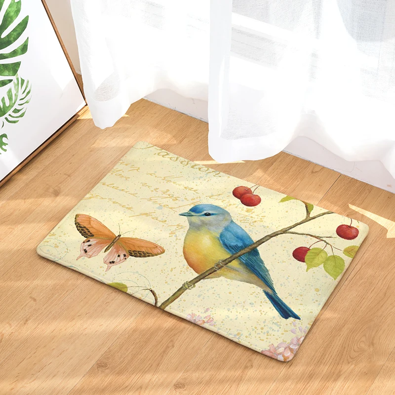 2017 новые коврики домашний декор с принтом птиц Нескользящие кухонные для дома