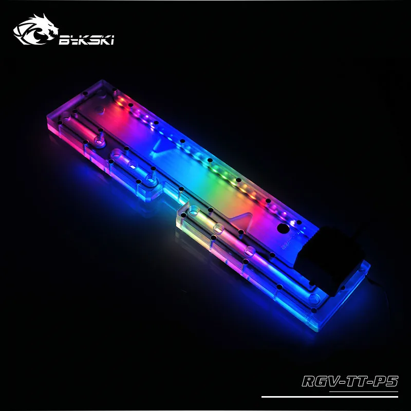 Акриловая водная доска BYKSKI решение для водяного охлаждения RGB/A RGB освещения Tt Core P5