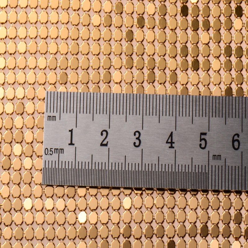 Металлическая сетчатая ткань металлическая занавеска с блестками квадратная из