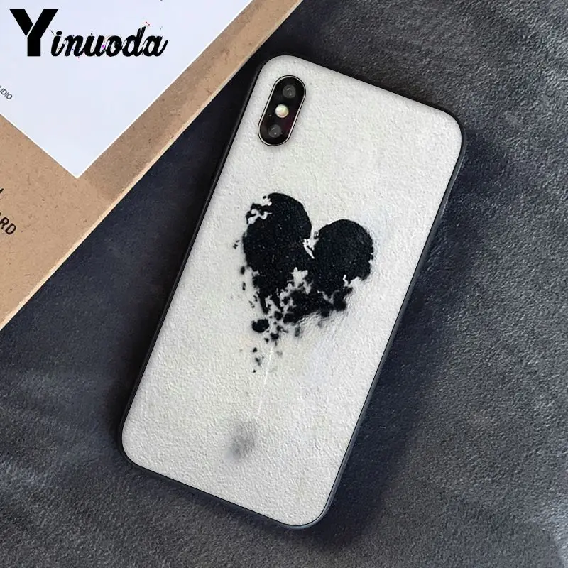 Yinuoda разбитое сердце новое поступление черный чехол для телефона iPhone 8 7 6 6S 6Plus X XS MAX 5 5S SE XR 10 Чехол
