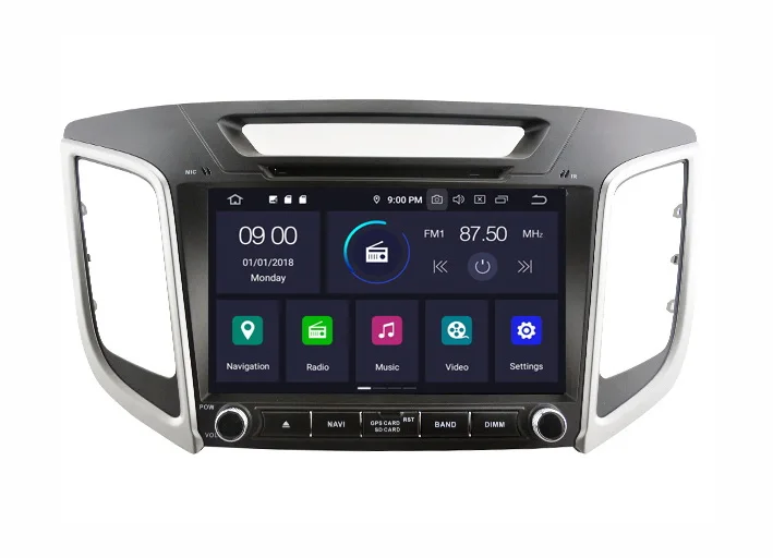 Четырехъядерный Android 9 0 автомобильный dvd плеер для HYUNDAI ix25/CRETA Автомобильный