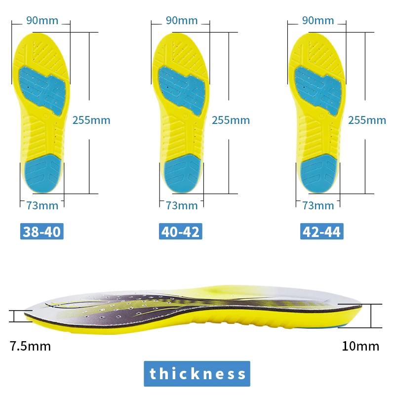 High Quality Memory Foam Insole Orthotic Arch Insert Insoles Cushion Sport Support Shoe Pads wiht Nylon Insert