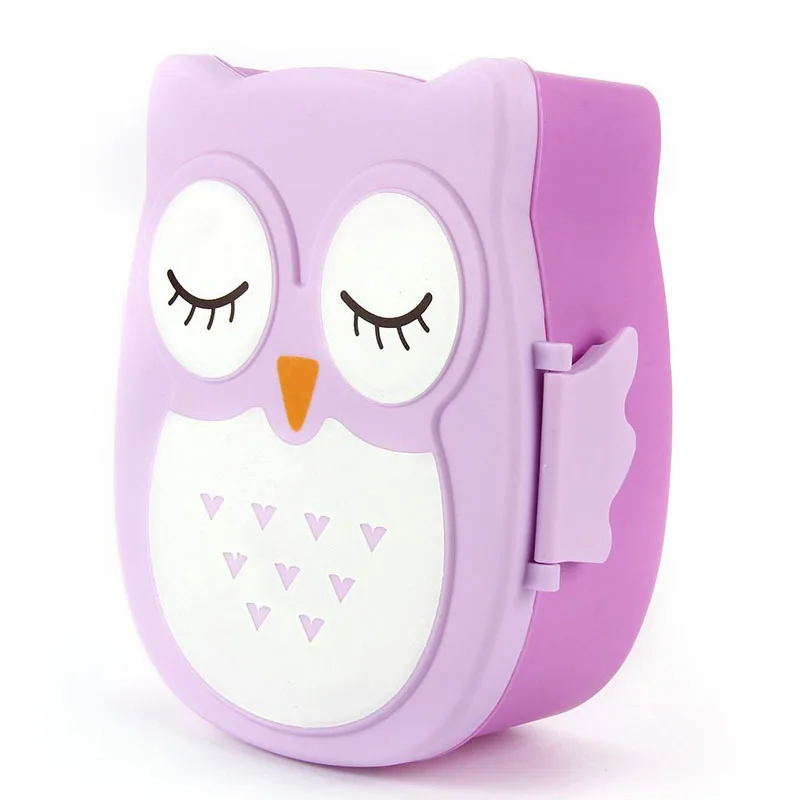 Кавайный конфетный Цвет Сова Ланч микроволновая коробка духовка контейнер для