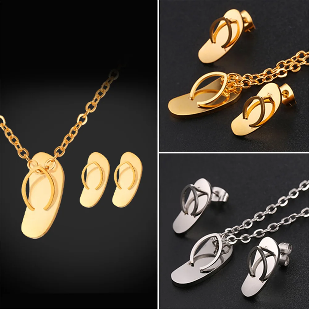 Комплект из колье и серёг нержавеющей стали | Украшения аксессуары