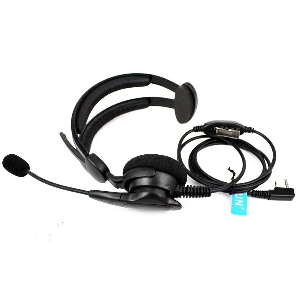 Новый черный 2 булавки наушники гарнитуры с поворотным штанга микрофона для Kenwood