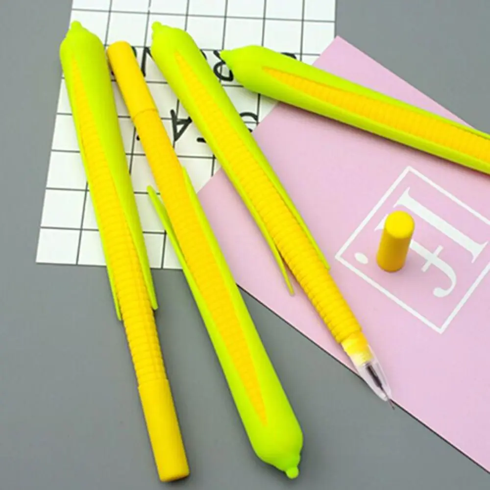 1 шт. мультяшная Милая ручка кукуруза креативные гелевые ручки для школы и офиса