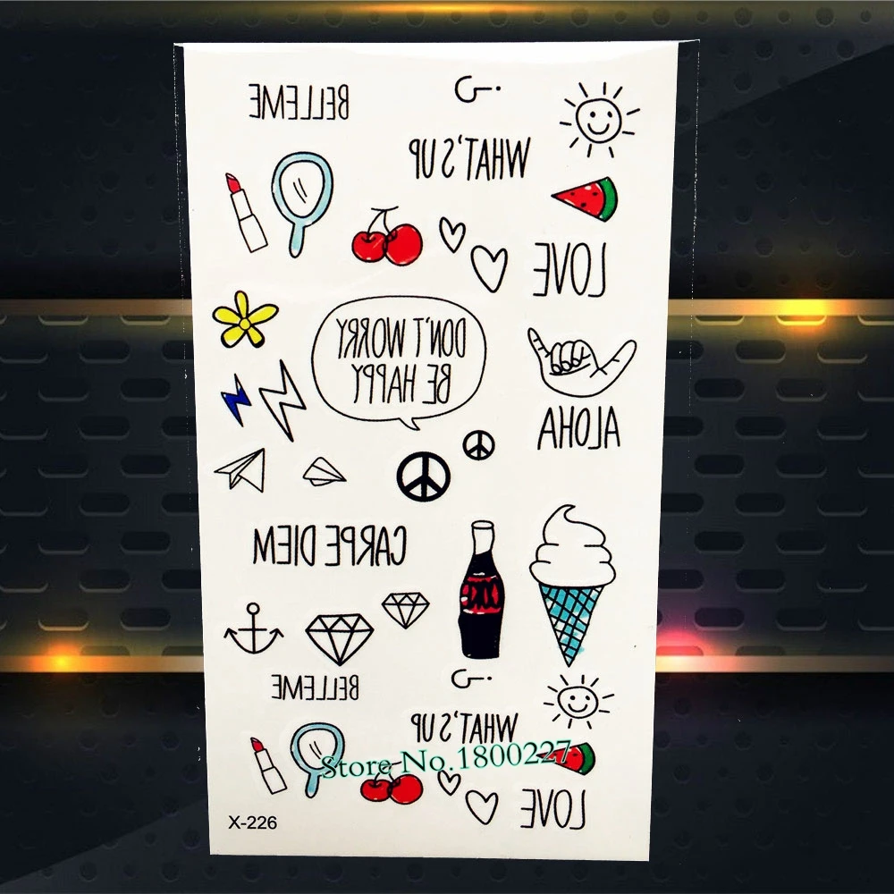 Восьмиугольные дизайнерские временные моментальные черные татуировки тотемные