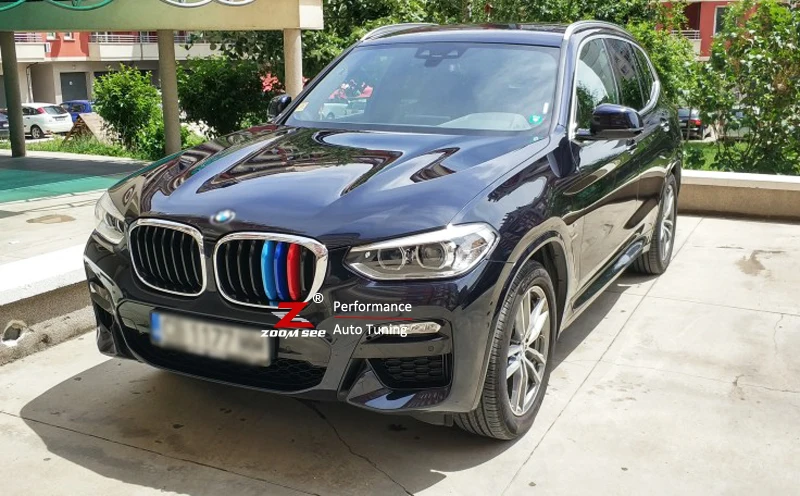 For 2018 All New BMW X3 G01 X4 G02 3D M motorsport stripe Front Grille Trim Strips Decoration Grill Cover clips Stickers | Автомобили и