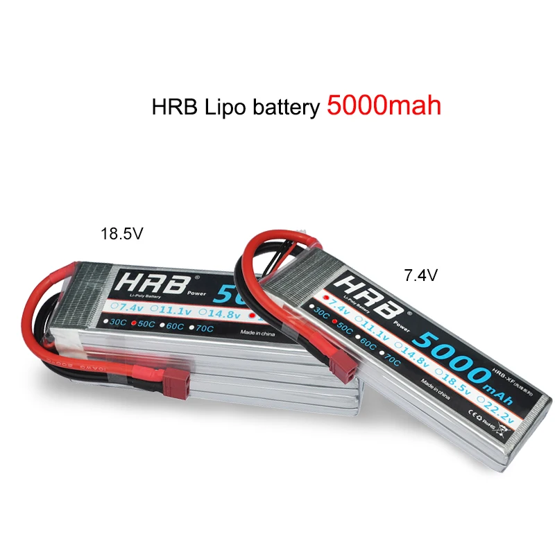 Батарея HRB RC Lipo 1S 2S 3S батарея 3 7 В 4 11 1 14 8 в 18 5 1500 мАч 2200 3300 4200 5000 5200 6000 10000 | Игрушки и