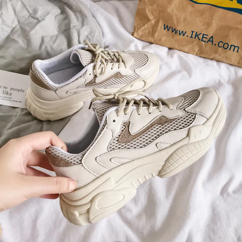 Новинка весны и лета корейская мода дышащая повседневная обувь на платформе