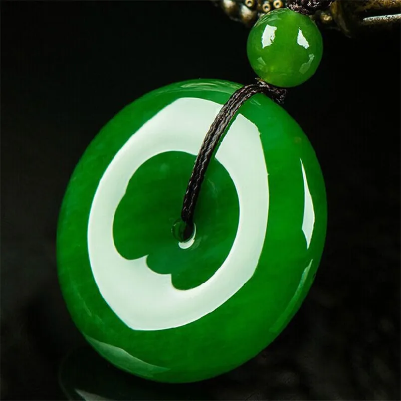 100% натуральный Китай зеленый нефрит Пинг пряжки подвеска мода Ювелирные Изделия