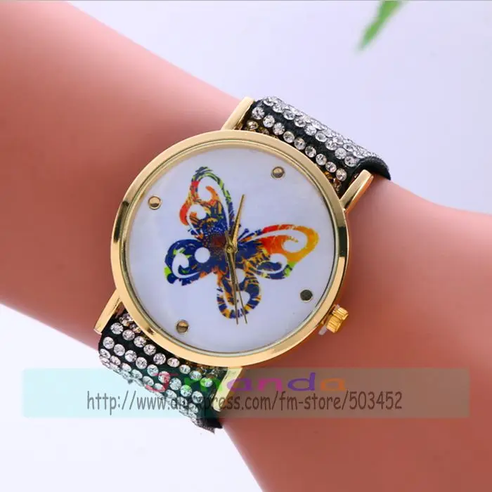 100 шт./лот масляные наручные часы без логотипа с тканевым ремешком Модные женские