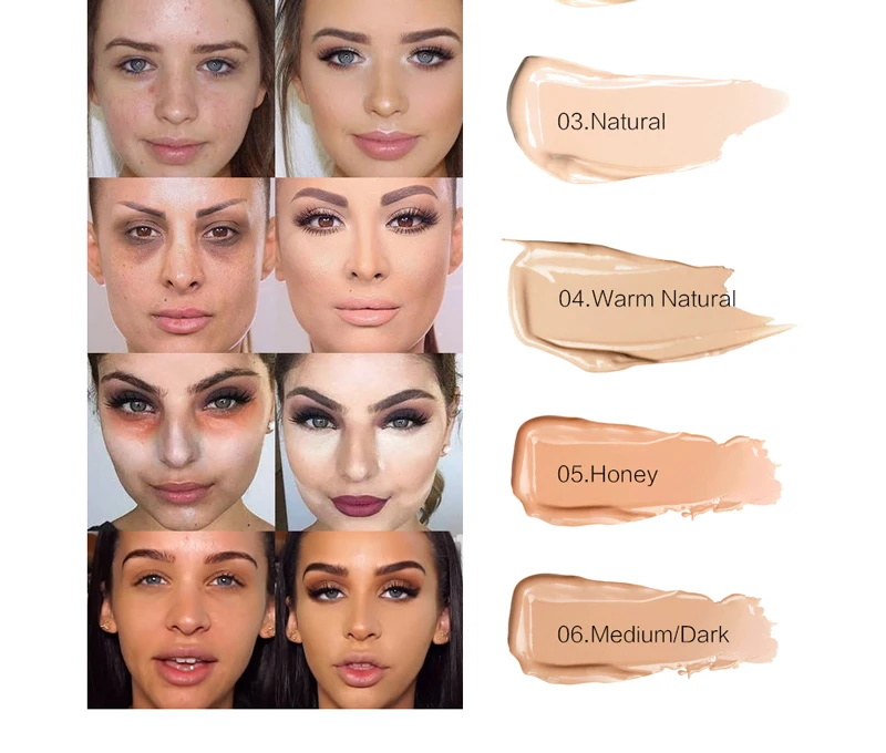 SACE LADY Face Concealer Cream Full Cover Makeup Liquid Facial Corrector Waterproof Base Make Up For Eye Dark Circles